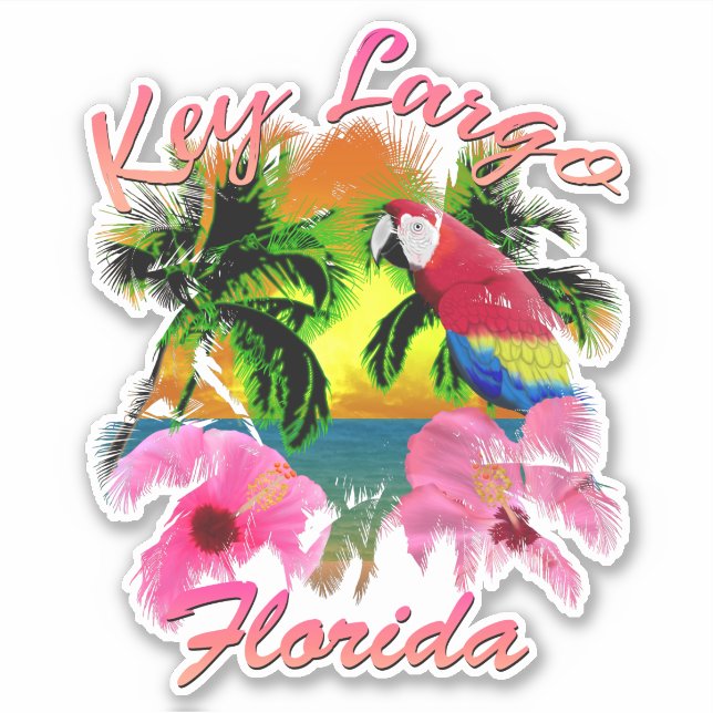 Key Largo Trop Rock Music Sticker (Front)