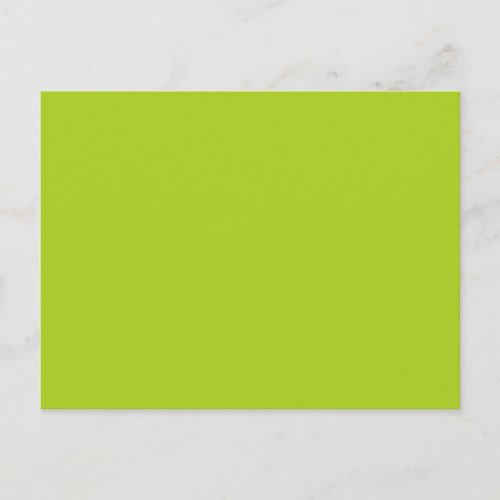 Key Lime Green Yellow Solid Trend Color Background Postcard