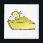 Key Lime Keylime Pie Slice Dessert Food Magnet<br><div class="desc">Features an original marker illustration of a slice of key lime pie topped with a dollop of whipped cream. Perfect for your favorite foodie!</div>