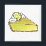 Key Lime Keylime Pie Slice Dessert Food Magnet<br><div class="desc">Features an original marker illustration of a slice of key lime pie topped with a dollop of whipped cream. Perfect for your favorite foodie!</div>