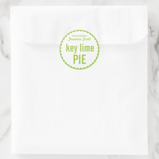 Key Lime Pie Bake Sale Label Template Zazzle