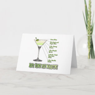 Key Lime Pie Martini Cocktail Recipe Art Card