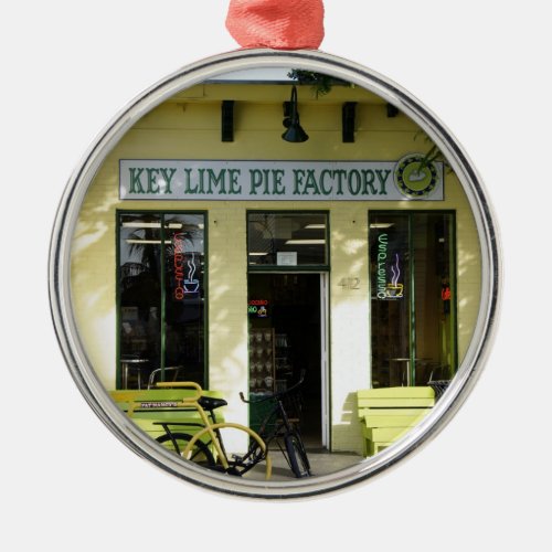 Key Lime Pie Metal Ornament