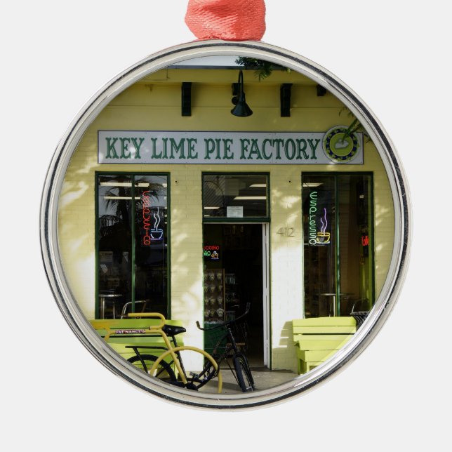 Key Lime Pie Metal Ornament (Front)