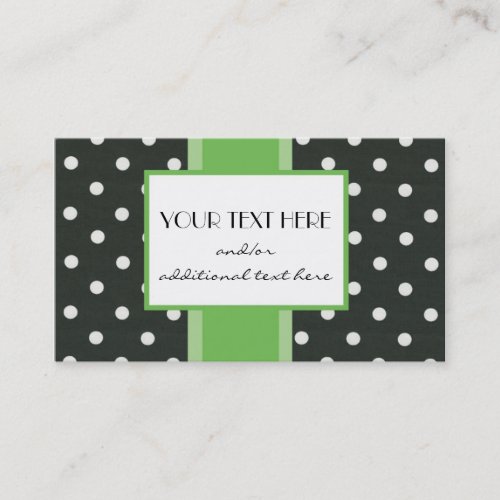 Key Lime Polka Dot Business Card Templates