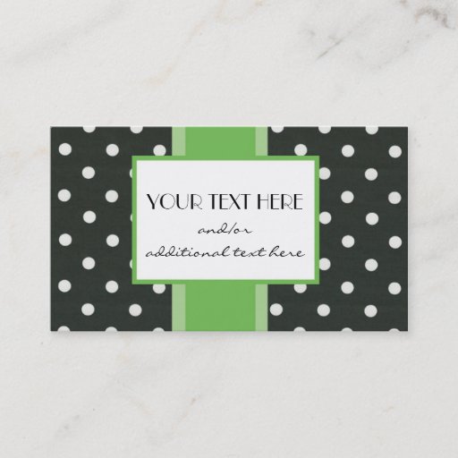 Customizable Key Lime Polka Dot Business Card Templates