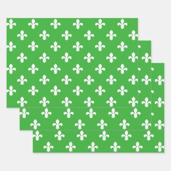 Key Lime Southern Cottage Fleur De Lys Wrapping Paper Sheets by SunshineDazzle at Zazzle