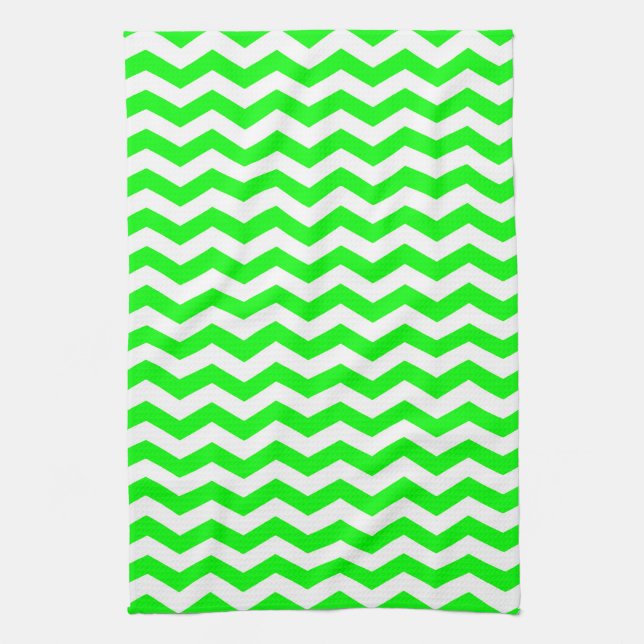 Key Lime Wave Chevron Towel (Vertical)
