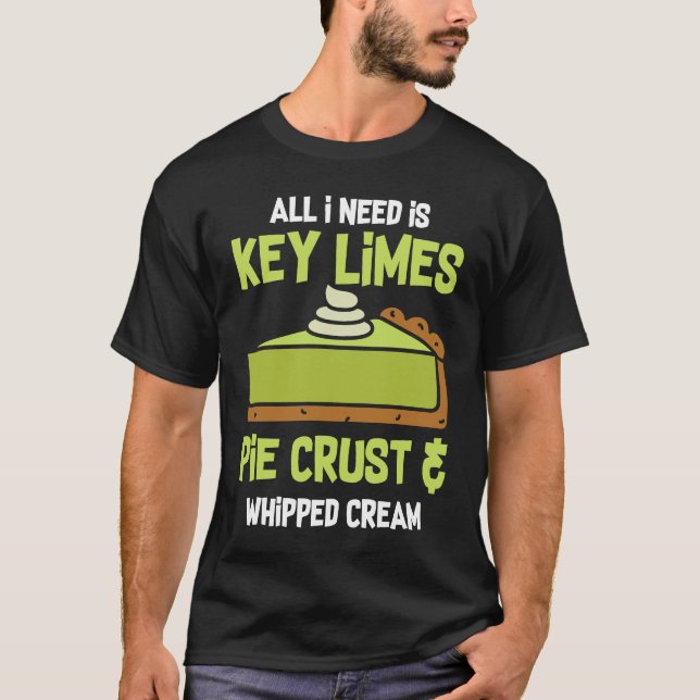 Key Limes Pie Crust and Whipped Cream T-Shirt (Front)