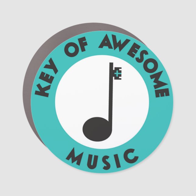 Key of Awesome Music Bumper Sticker Car Magnet (Front)