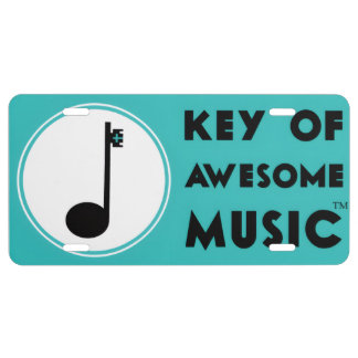 Key of Awesome Music License Plate