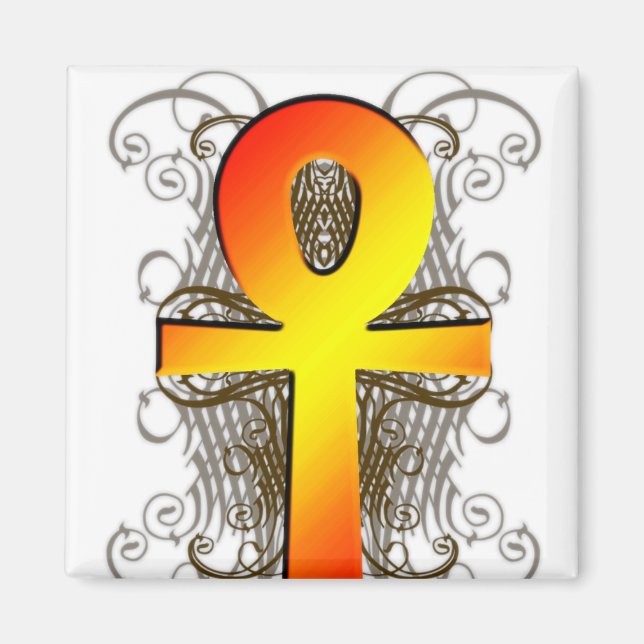"Key of Life (Ankh)" in Gold Magnet (Front)