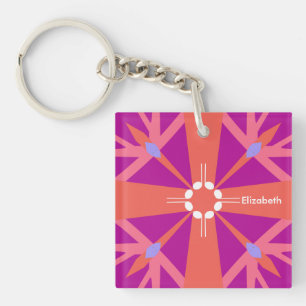 Key Of Life Monogrammed Keychain