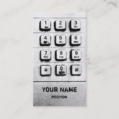 key pad business card