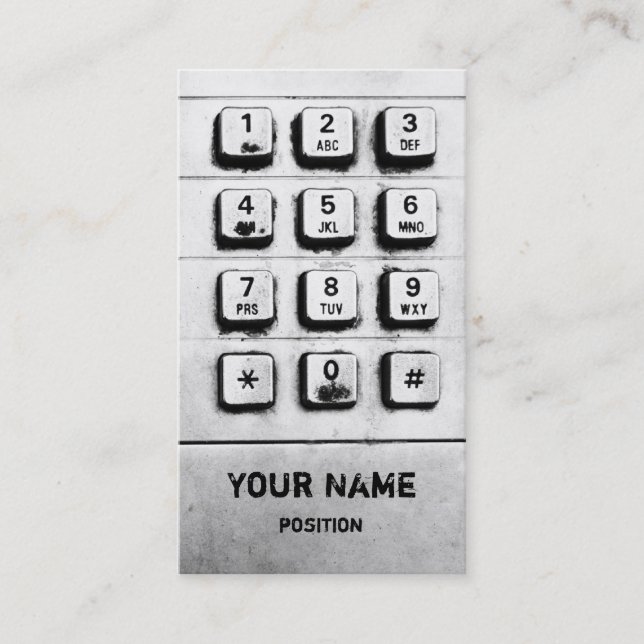 key pad business card (Front)