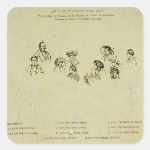 Key Plate to Portrait of the Royal Family at Osbor Square Sticker