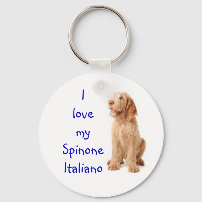 Key ring - "I love my Spinone Italiano". (Front)