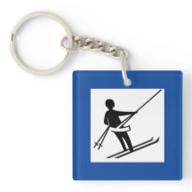Key ring Road mark Slalom Ski
