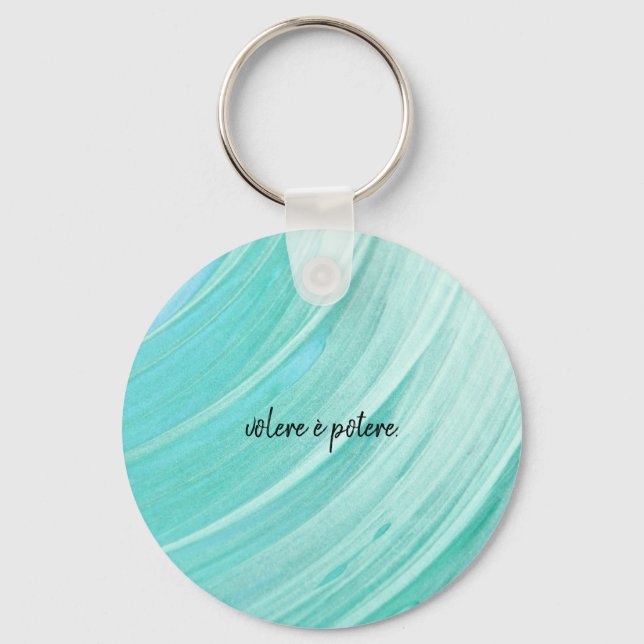 key ring with Italian wise saying (Front)