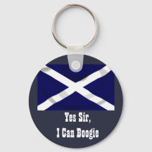 Key ring with Scottish flag Yes Sir I Can Boogie
