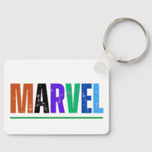 Key rings Marvel name print