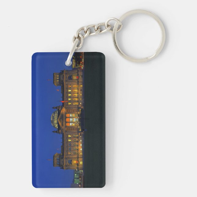 Key supporters Berlin Reichstag tonight Keychain (Back)