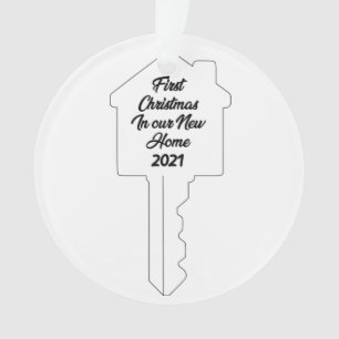 Key Theme First Christmas at New Home Ornament