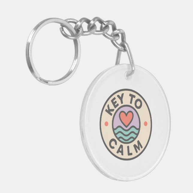Key to Calm | School Support Thank You Gift Keychain (Front Left)