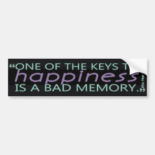 Key to Happiness / Bad Memory Bumper Sticker
