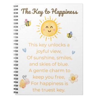 Key to Happiness Notebook – Inspirational Journal