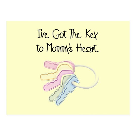 Key to Mommy's Heart Tshirts and Gifts Postcard