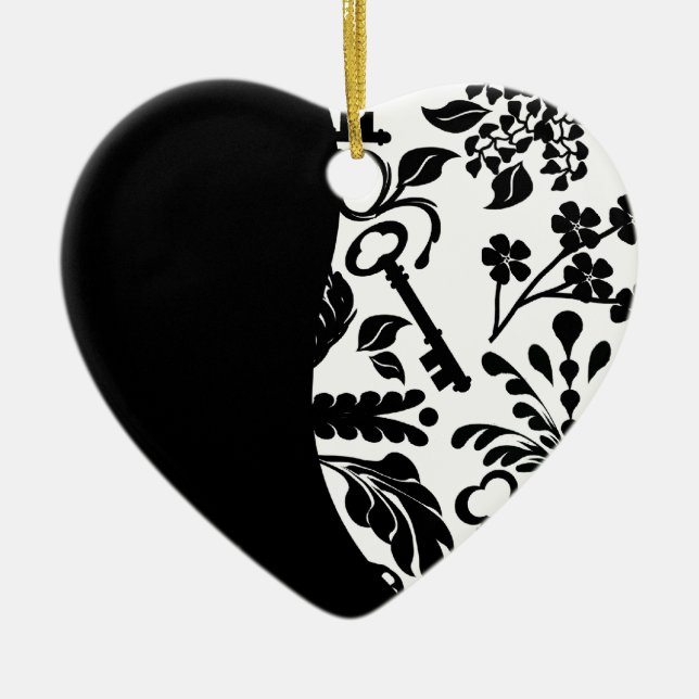Key to My Heart/ Anniversary Ceramic Ornament (Front)