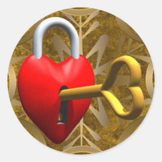 Key To My Heart Classic Round Sticker