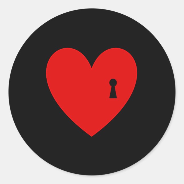 Key to my Heart Classic Round Sticker (Front)