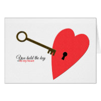 Key To My Heart Greeting Card