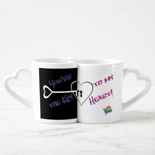 Key To My Heart 'Lovers' mug (Back Nesting)