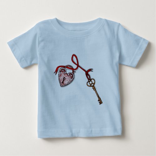 Key to my heart  Red Baby T_Shirt