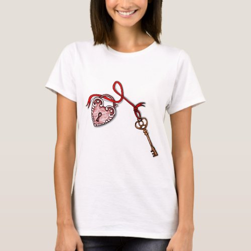 Key to my heart  Red T_Shirt