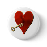 Key to My Heart Round Pin