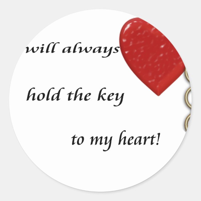 key to my heart sticker