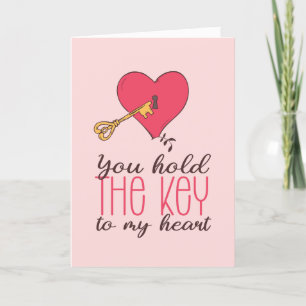 Key To My Heart Sweet Cute Funny Valentine's Day Holiday Card