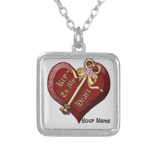 Key To My Heart Valentine Silver Plated Necklace