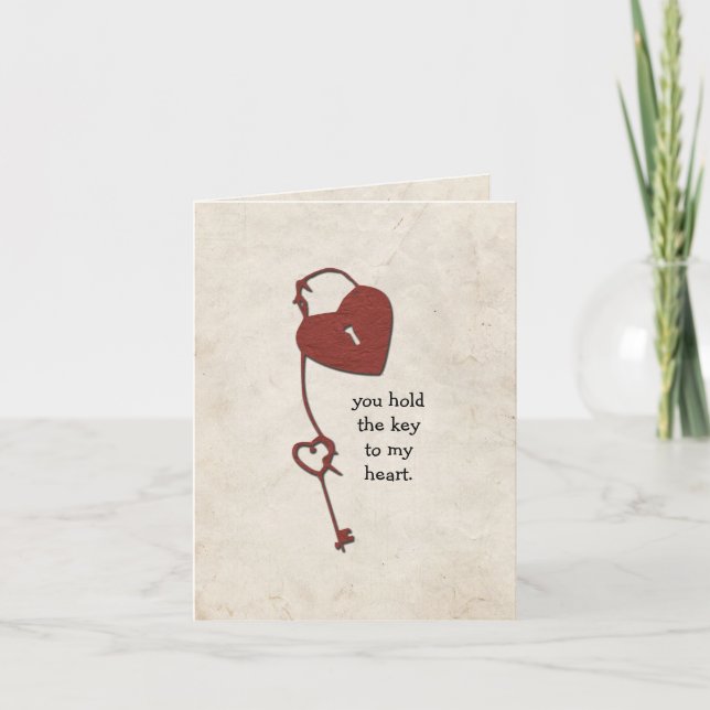 Key to my Heart Valentine's Day Card (Front)