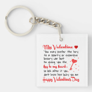 Key To My Heart Valentine's Day Gift Keychain
