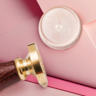 Key To Our Hearts Vintage Key Wedding Monogram Wax Seal Stamp