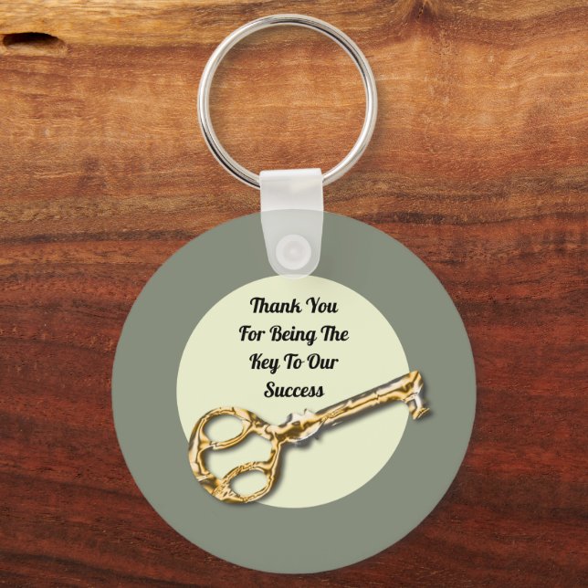 Key To Our Success Business Appreciation Keychain (Front)
