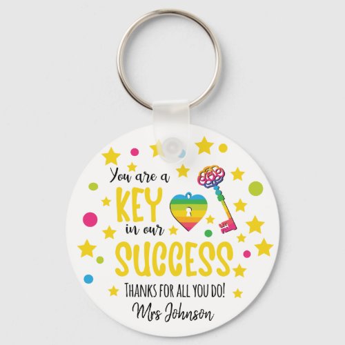 Key to Our Success Company Thank You Appreciation  Keychain