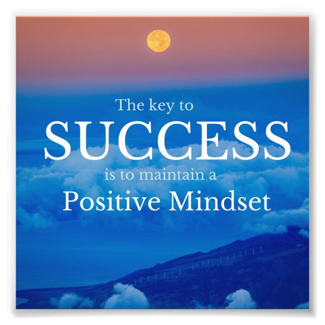 Key to Success Inspirational 6"x6" Photo Paper Print (Front)