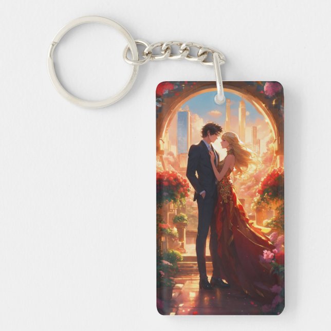 "Key to Your Heart: Romantic Acrylic Keychain" Keychain (Front)