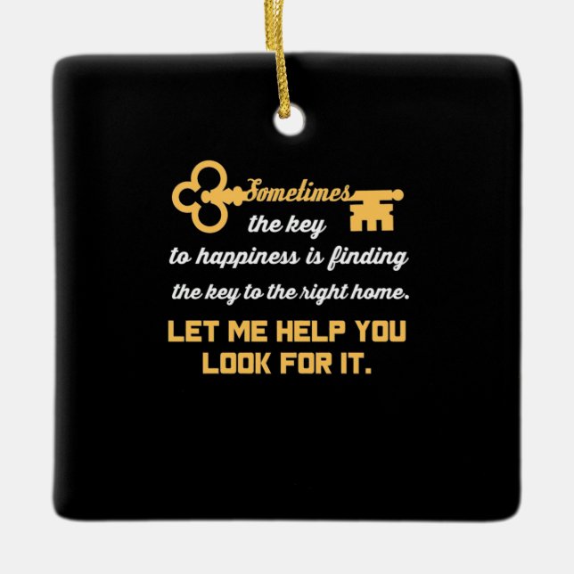 Key To Your New House Ceramic Ornament (Front)